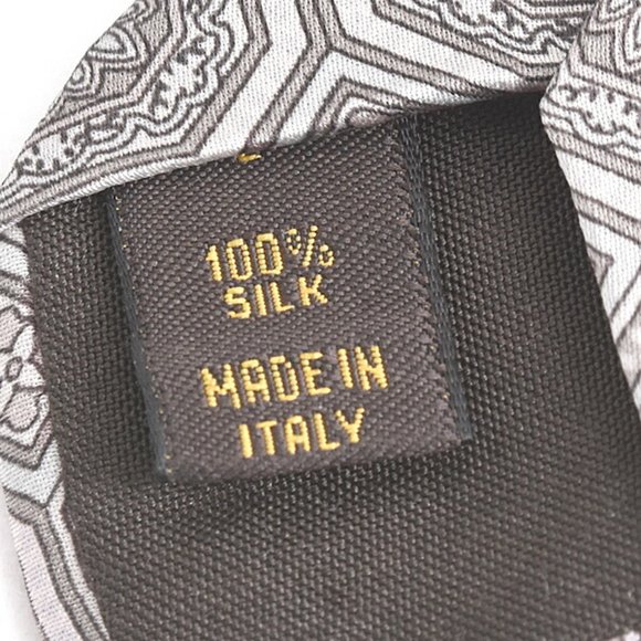 Louis Vuitton tie for men, Monogram Flower, Silk, Brown Grey, - Picture 5 of 10